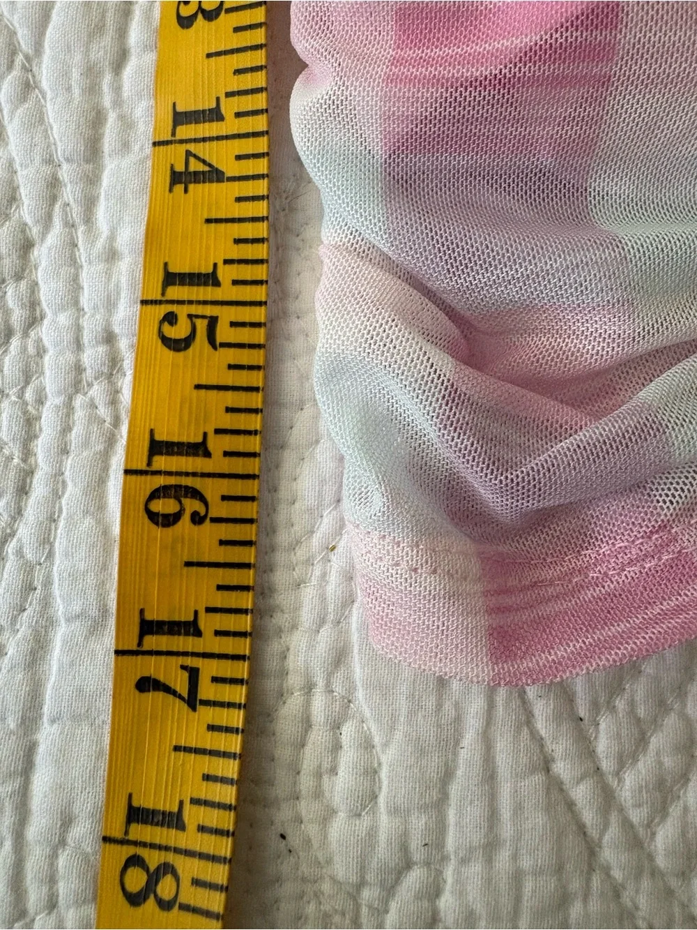 NWT BCBG Generation Mesh Gingham Top in Madras Plaid. Pastel pinks/blues. Size M - Picture 10 of 16